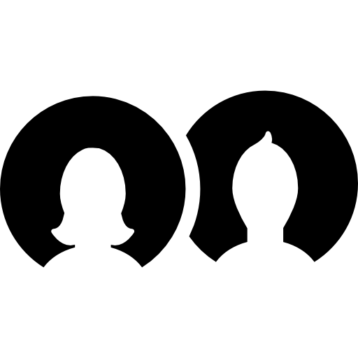 Male and female user avatars
